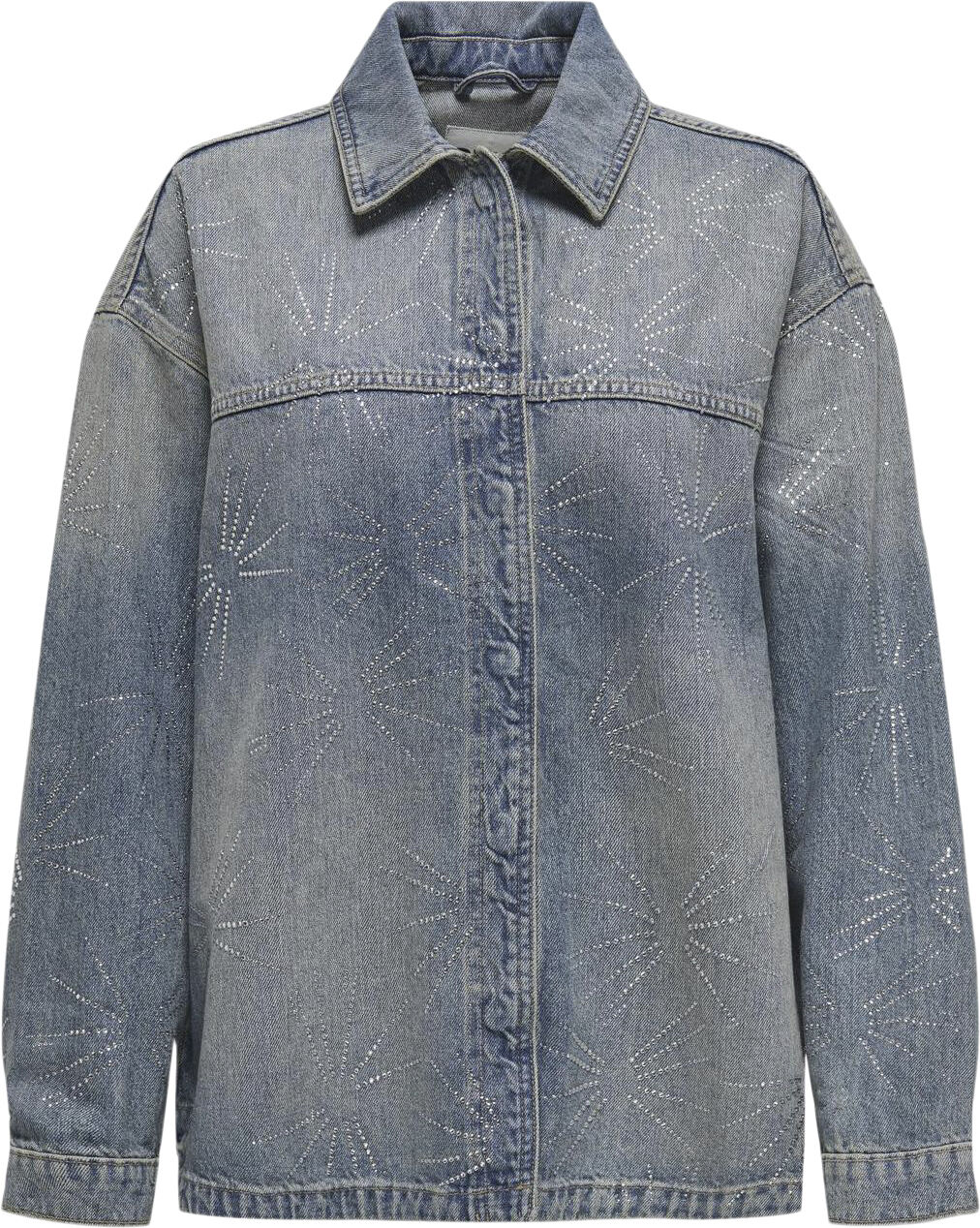 ONLEMMIE LS OVS RHINST SHIRT DNM TA