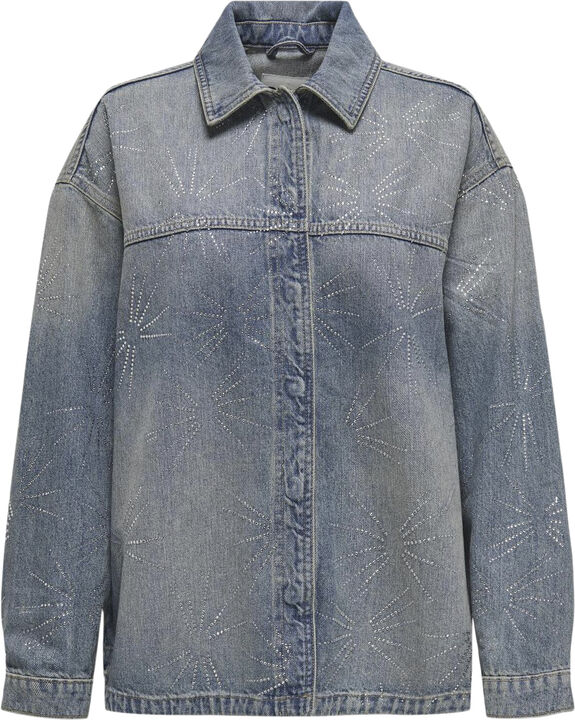 ONLEMMIE LS OVS RHINST SHIRT DNM TA