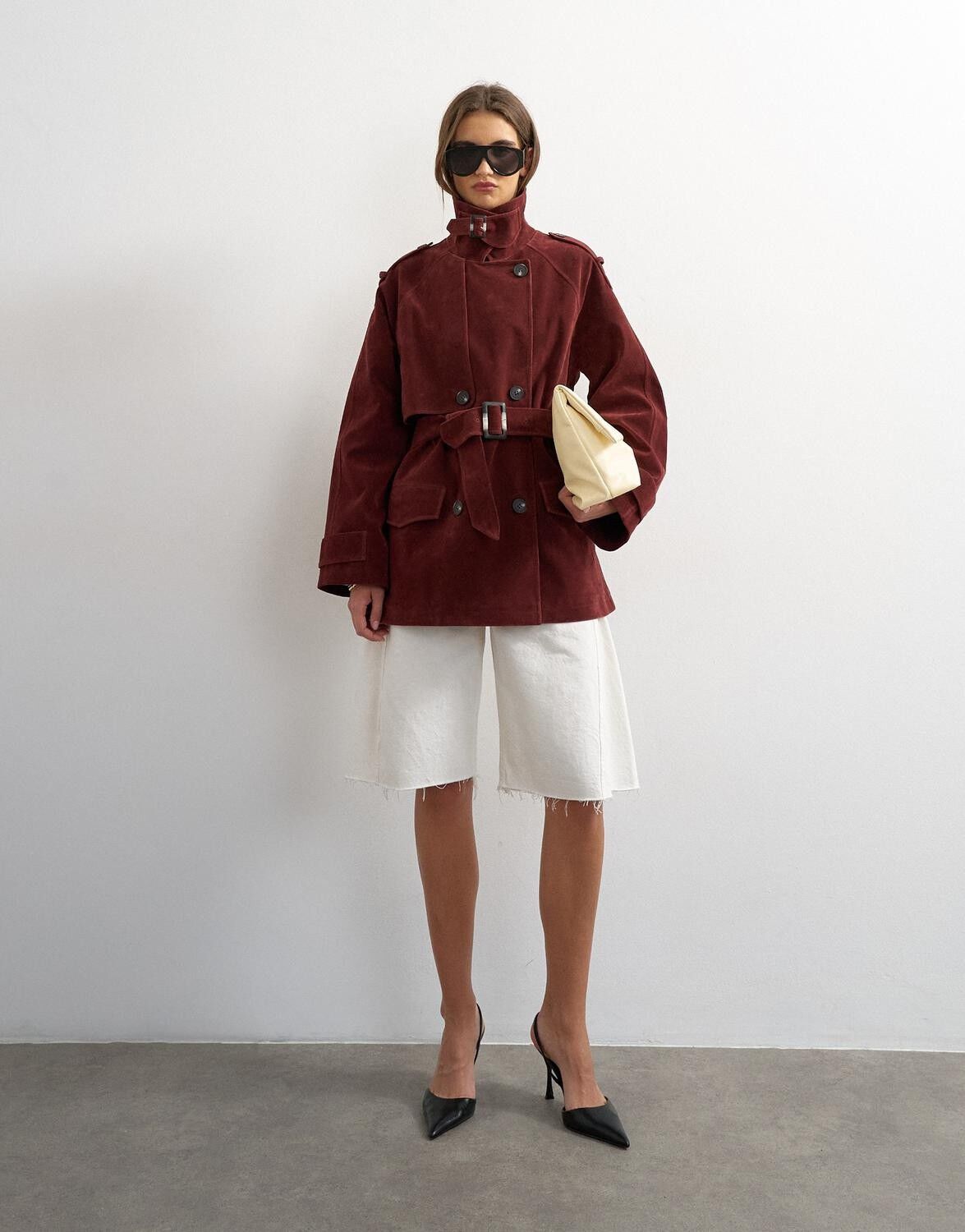 Tssikka Cropped Trench Otw