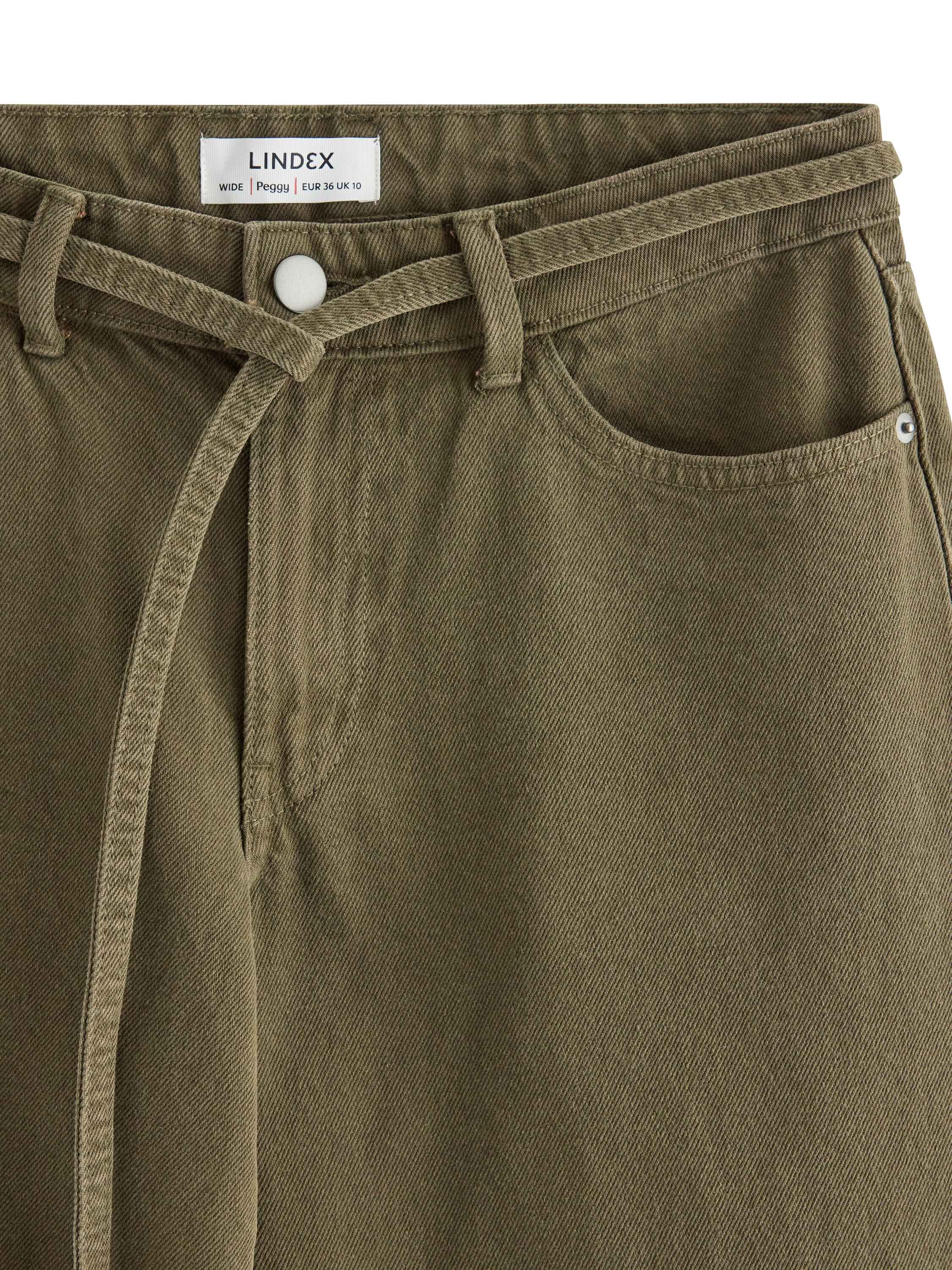 Byxor i twill med vid passform, nor