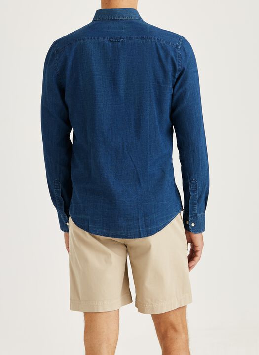 Linen Indigo Shirt-Classic Fit