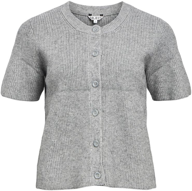 OBJVIOLA SS RE O-NECK CARDIGAN DIV