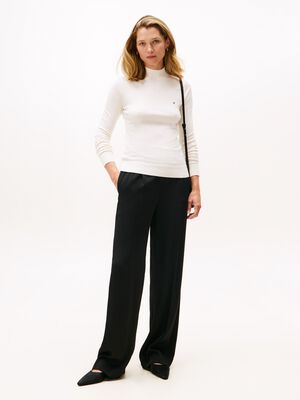 VIS TWILL PULL ON WIDE LEG PANT