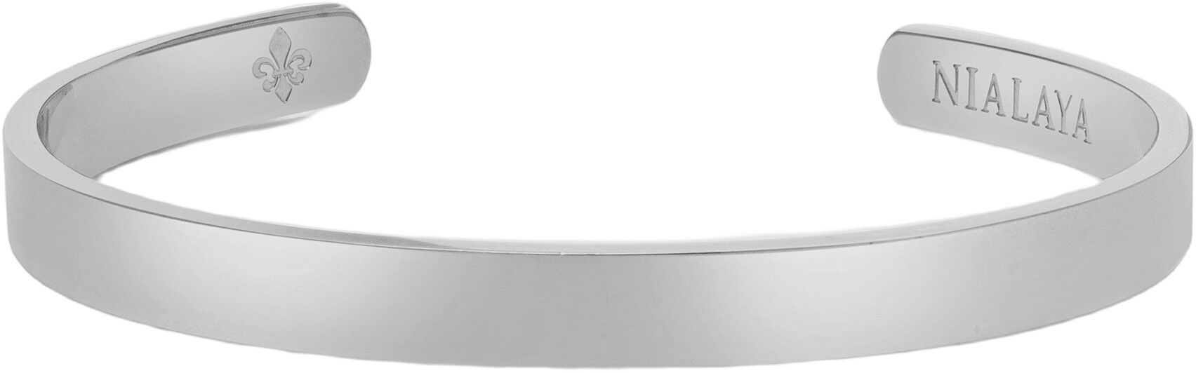 Men's Silver Open Cuff Bangle