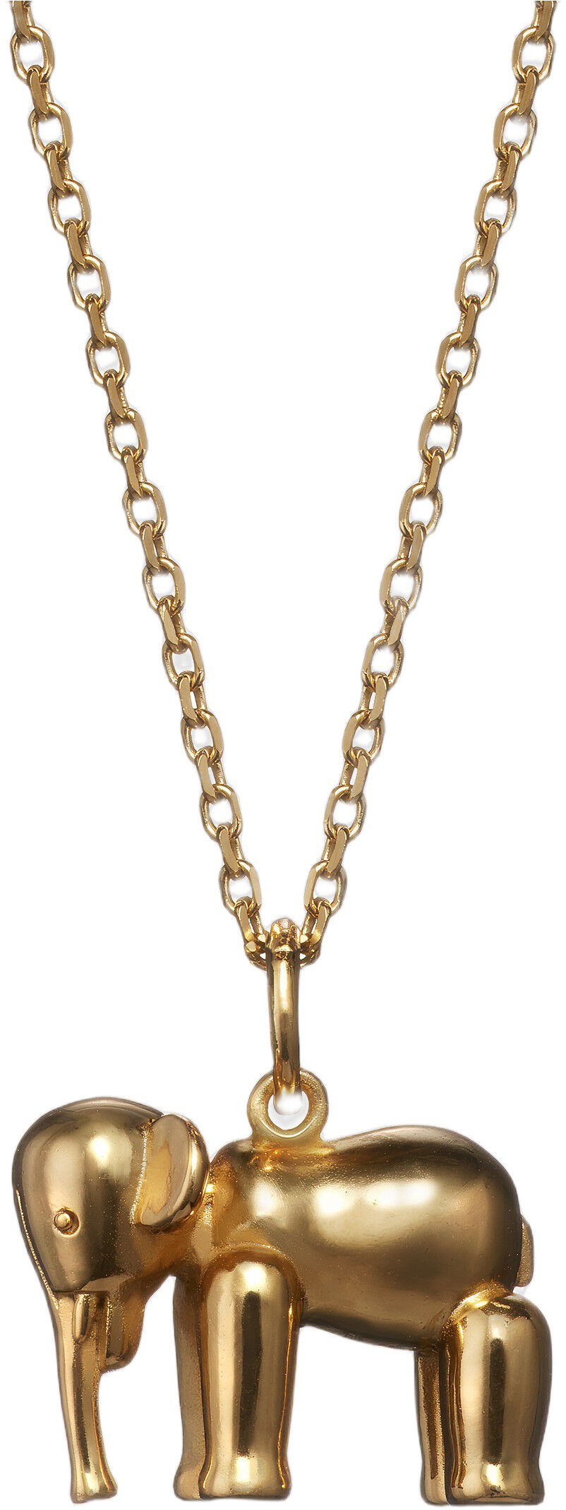 Elefanten i 18 karat forgyldt s&oslash;lv uden k&aelig;de