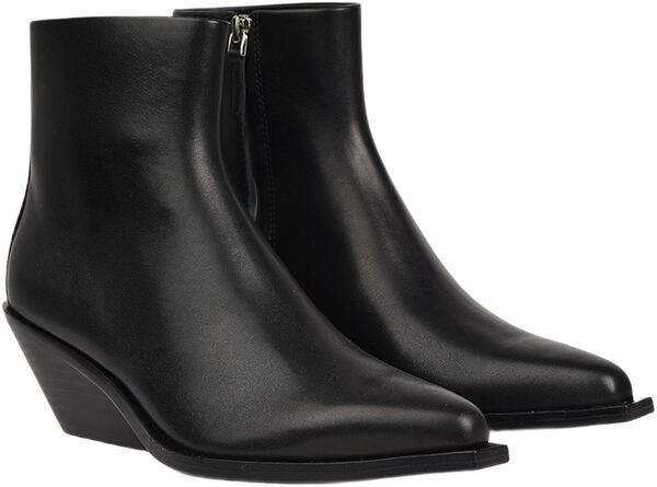 DULZURA - ANKLE LEATHER BOOTS WITH ZIPPER