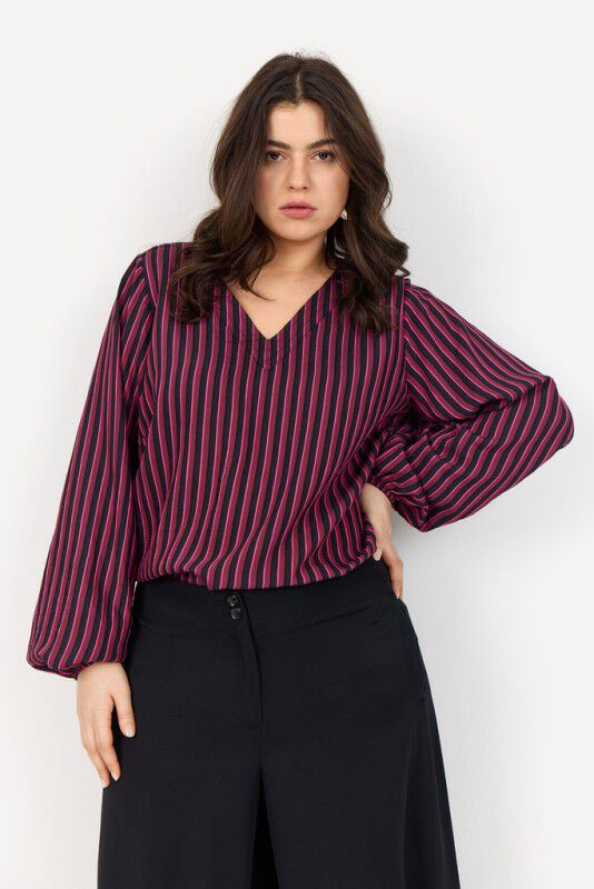 Curvy WA-NICHOLE 1 Bluse Bordeaux