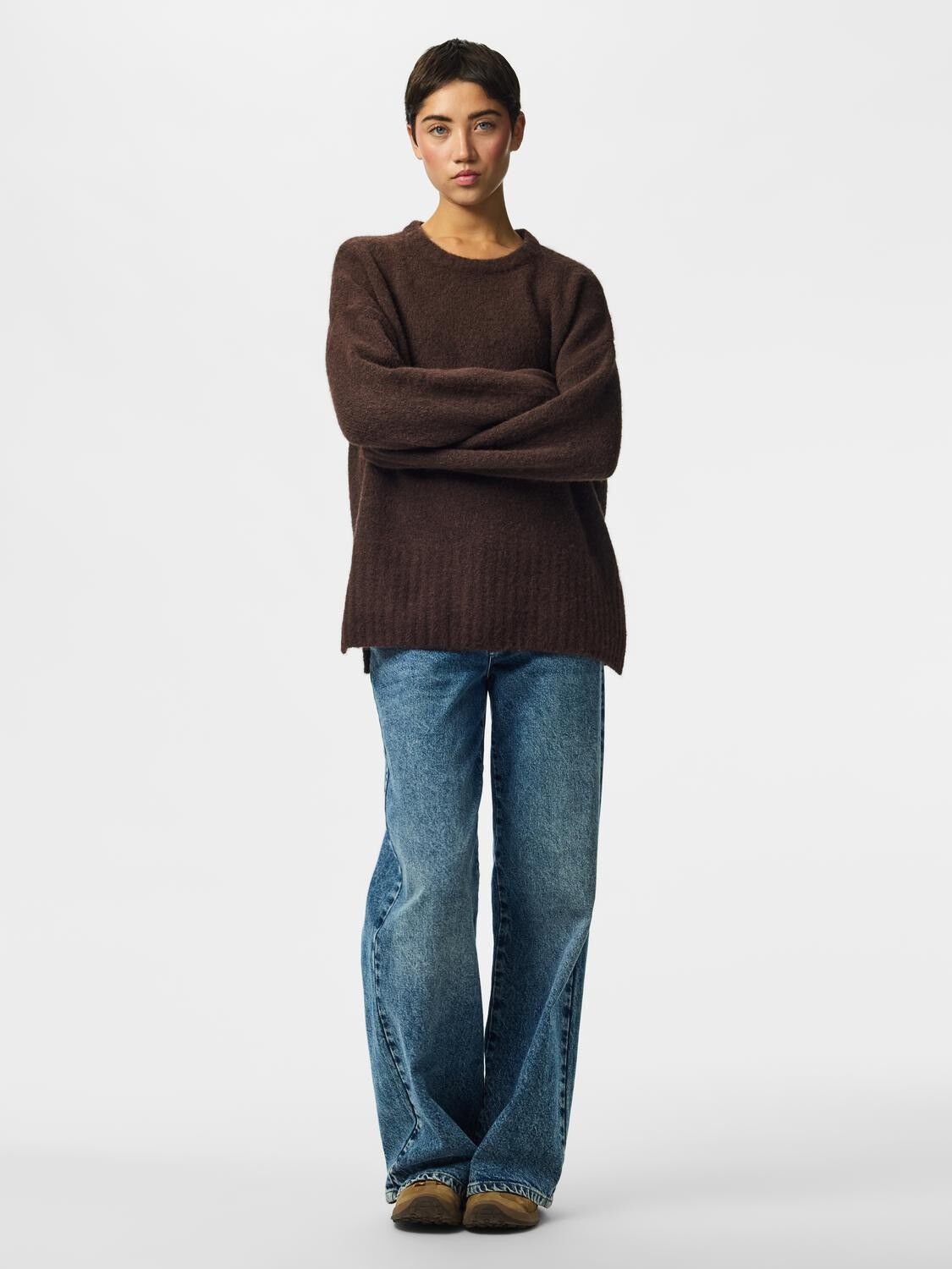 Pctina Ls O-Neck Knit Noos