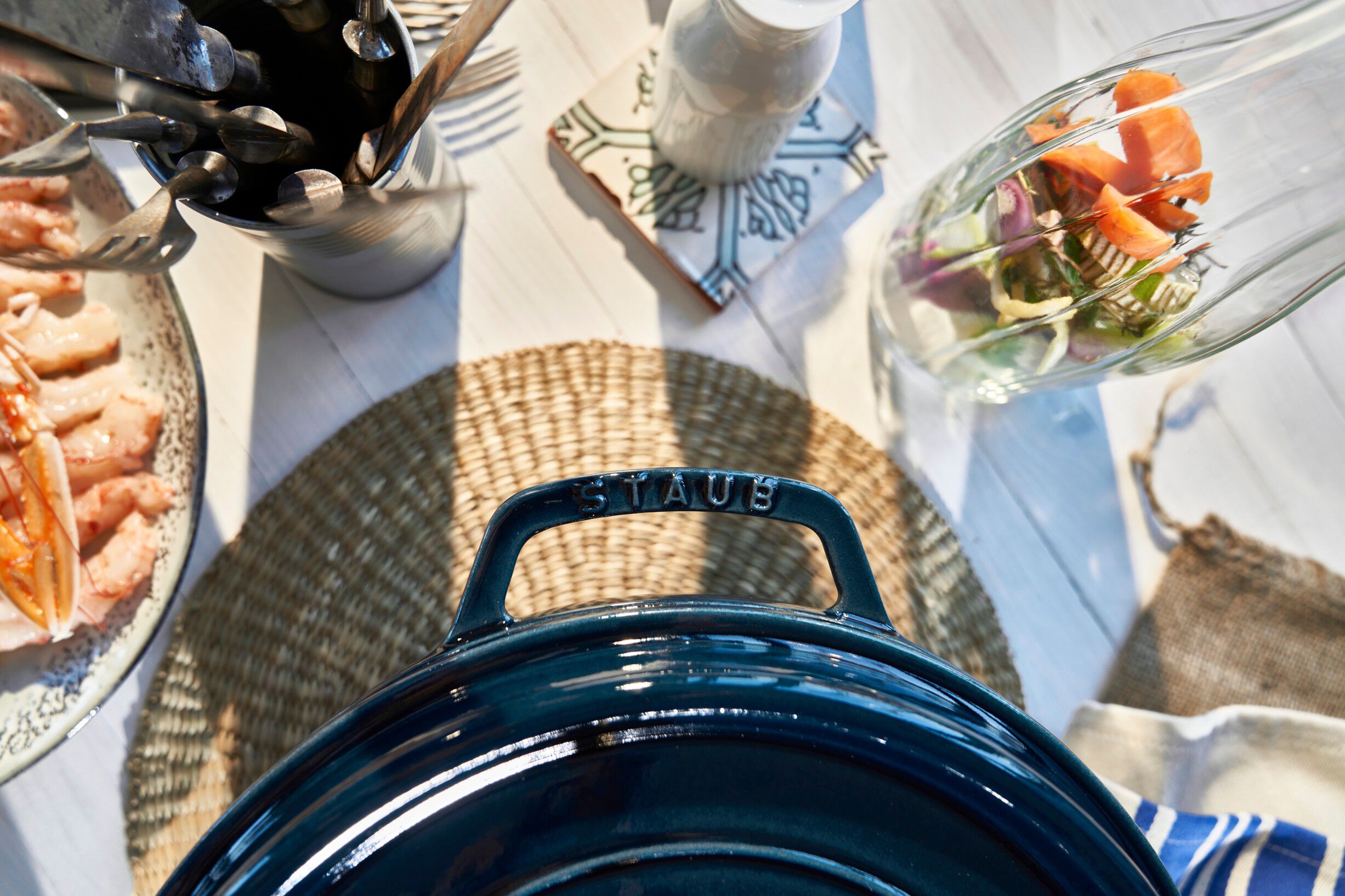 La Cocotte Cocotte 28 cm / 6,75 l, Rund, La-Mer-Turkis-Bl&aring;gr