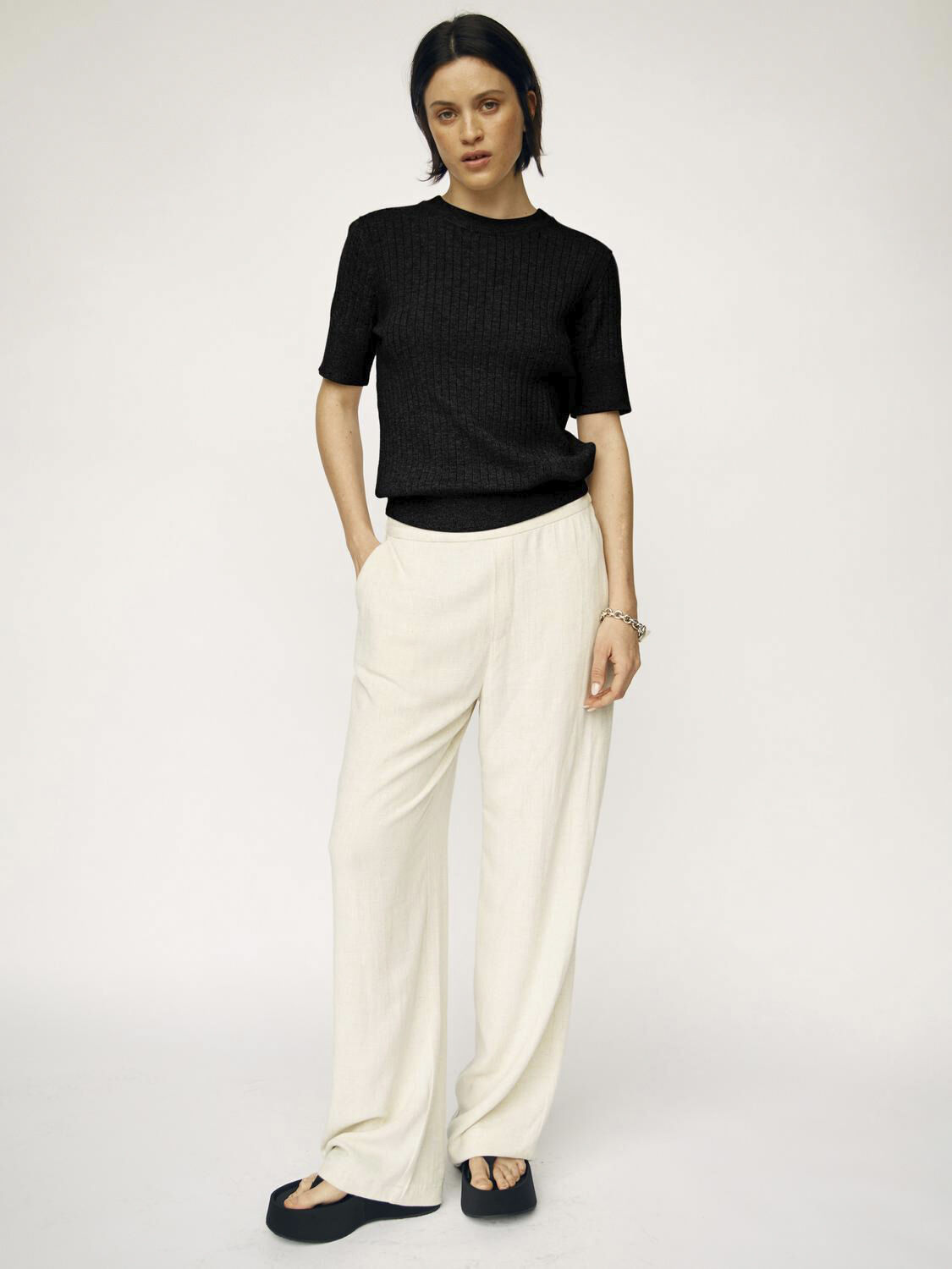 OBJNOELLE S/S KNIT T-SHIRT NOOS