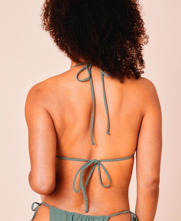 Uluwatu padded triangle bikini top - Army