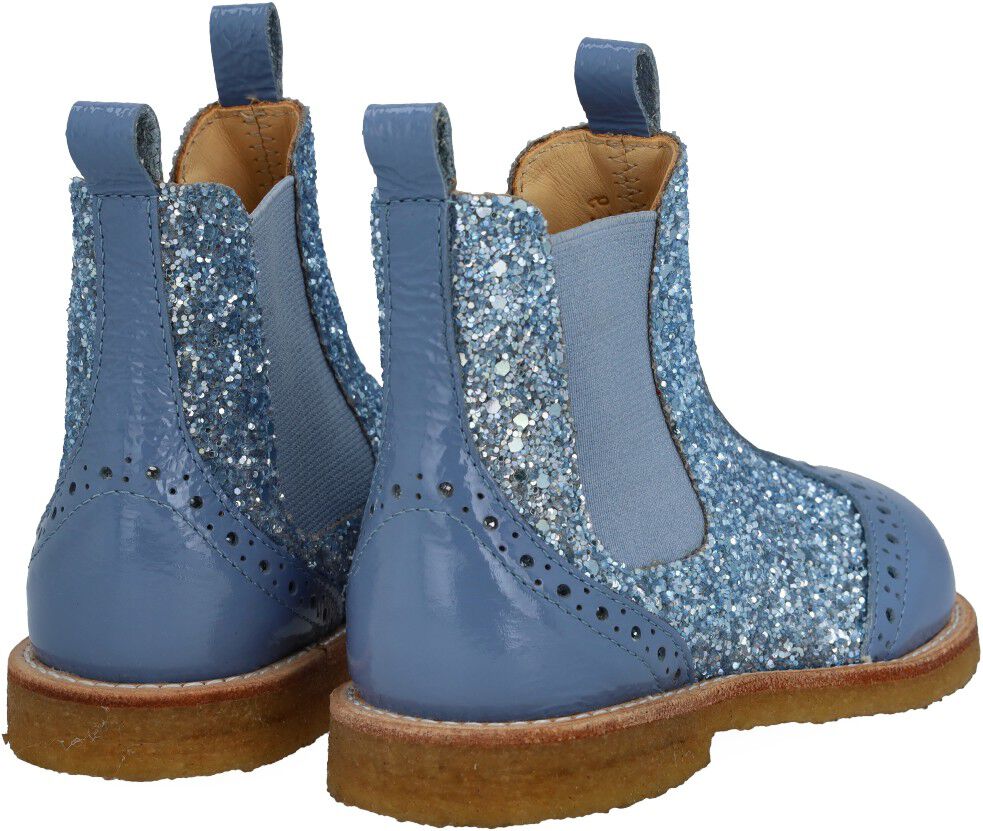 Chelsea st&oslash;vle med glitter og brogu