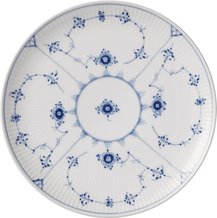 Musselmalet Riflet tallerken coupe 23 cm