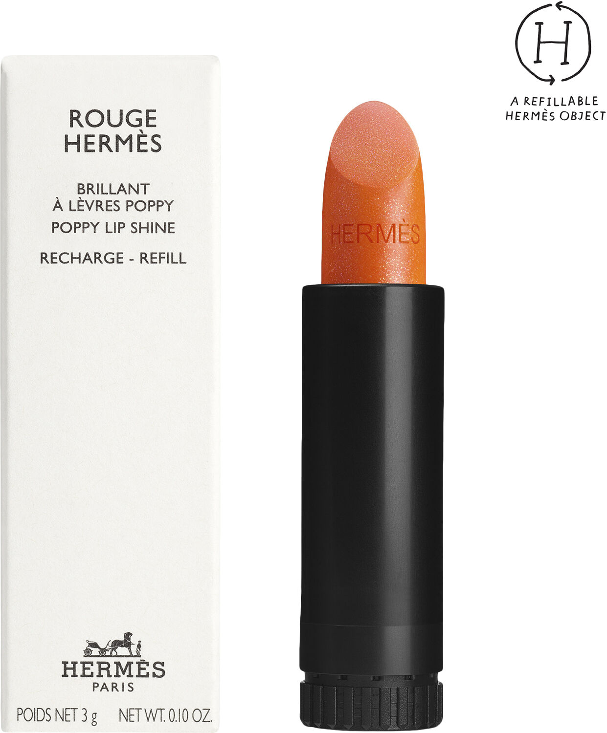 Rouge Herm&egrave;s, poppy lip shine refill