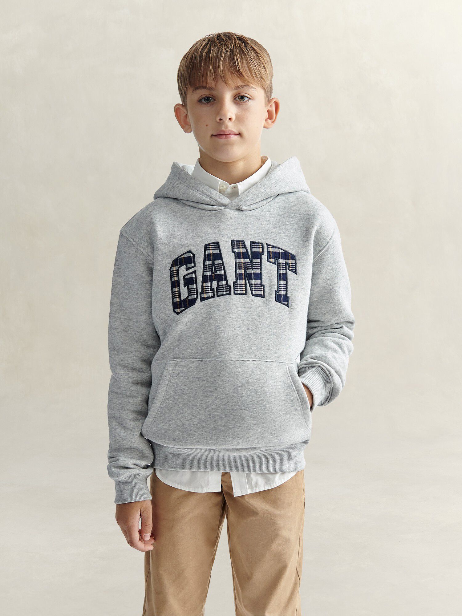 Check Applique BB hoodie
