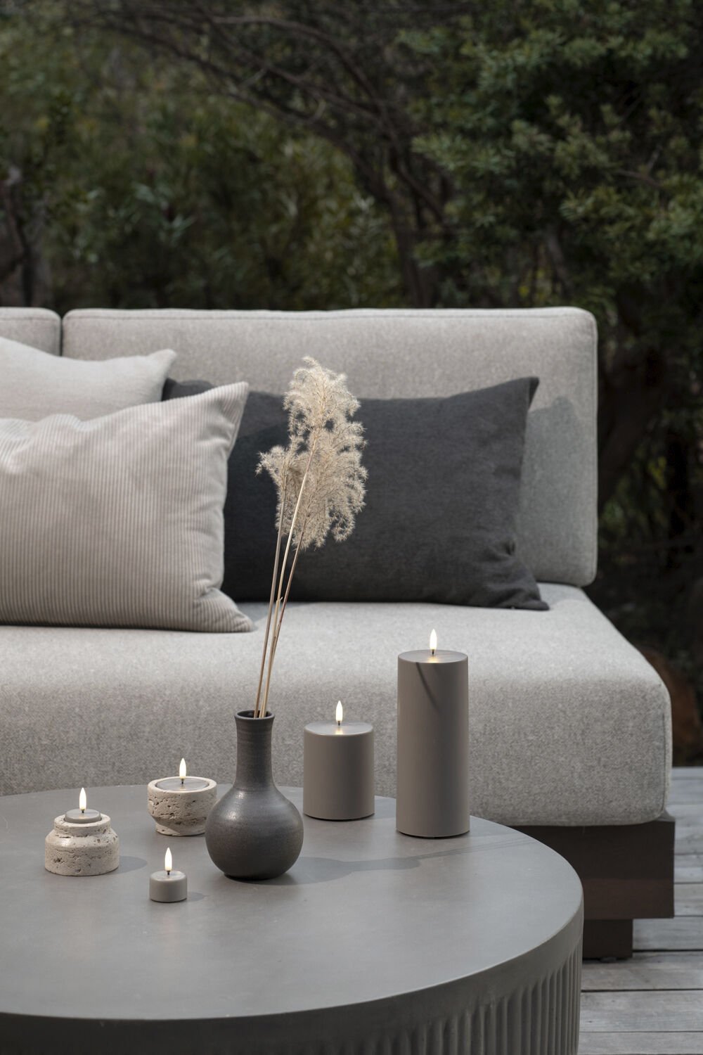 LED rechargeable base, Small, USB-C, White, 21x6 cm