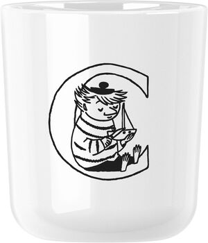 Moomin ABC kopp - C 0.2 l. Moomin white