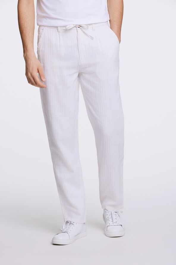 Linen blend herringbone pants