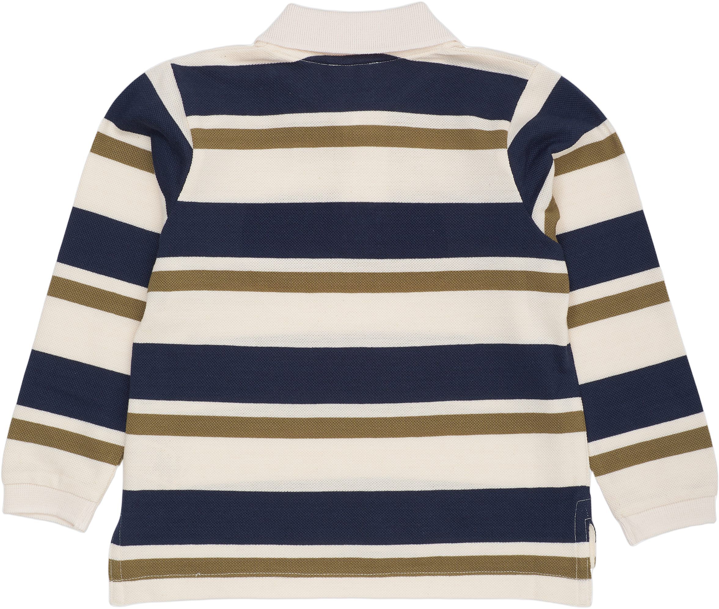 STRIPED PIQUE POLO W. LS