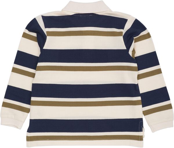 STRIPED PIQUE POLO W. LS