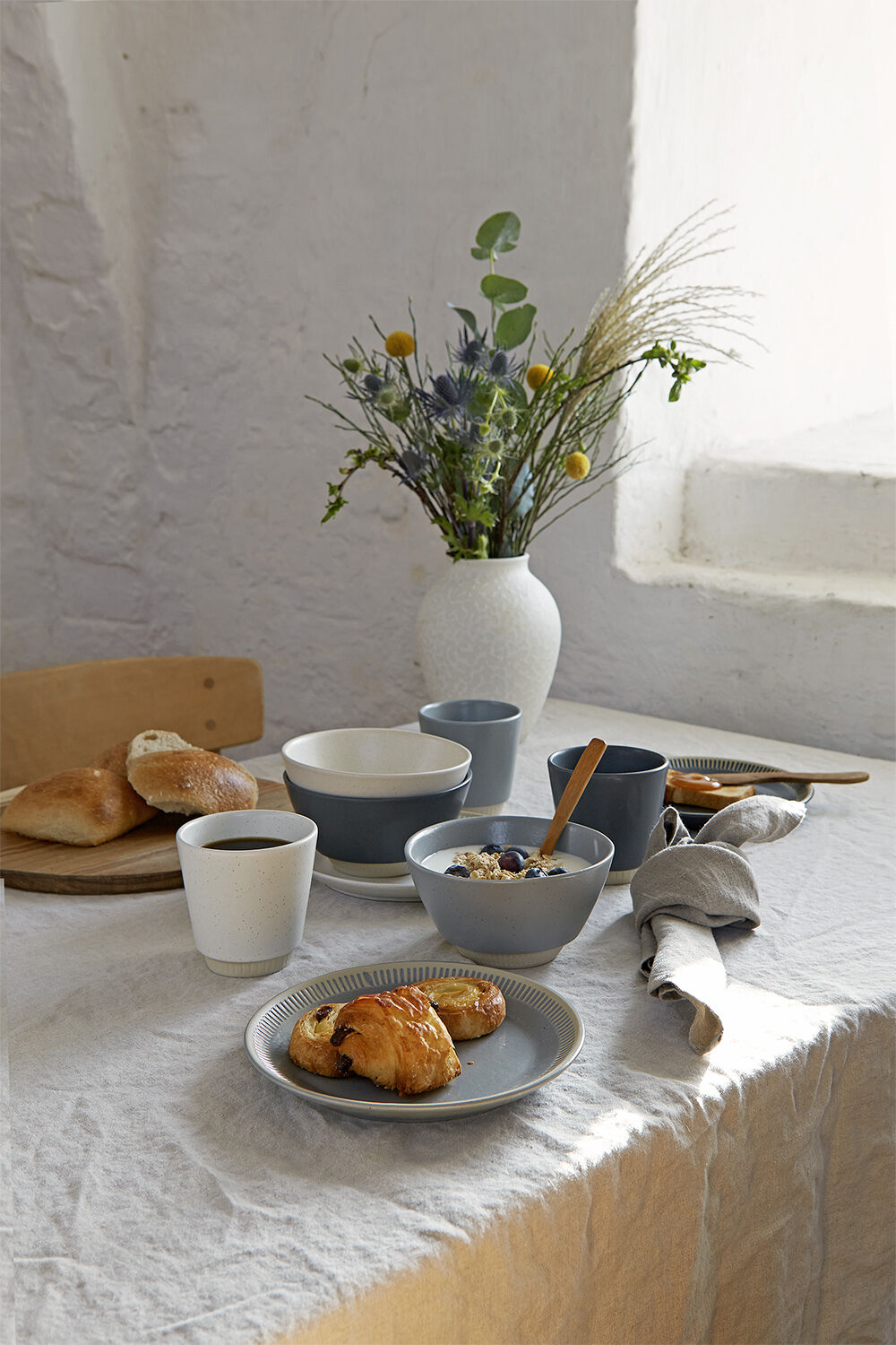 Colorit asjett &Oslash; 19 cm grey