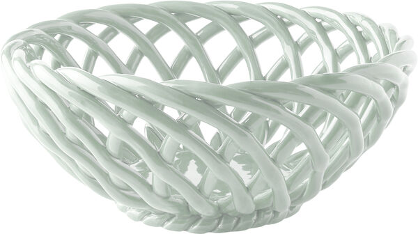 CERAMIC BASKET LARGE LIGHT MINT