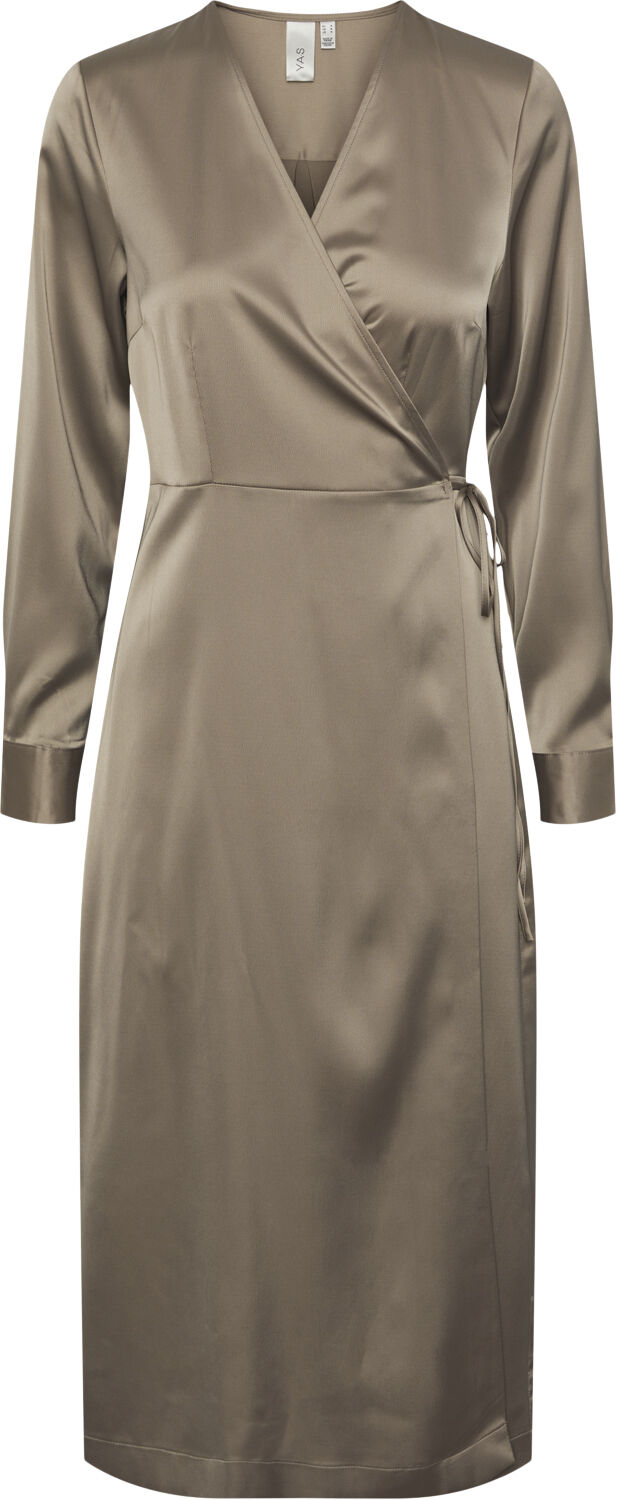 YASPELLA LS WRAP MIDI DRESS S. NOOS