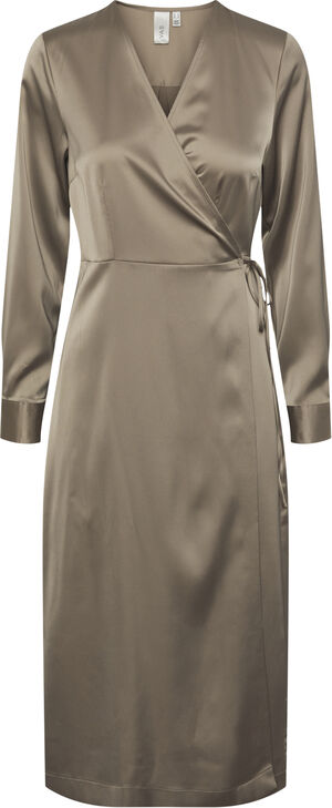 YASPELLA LS WRAP MIDI DRESS S. NOOS