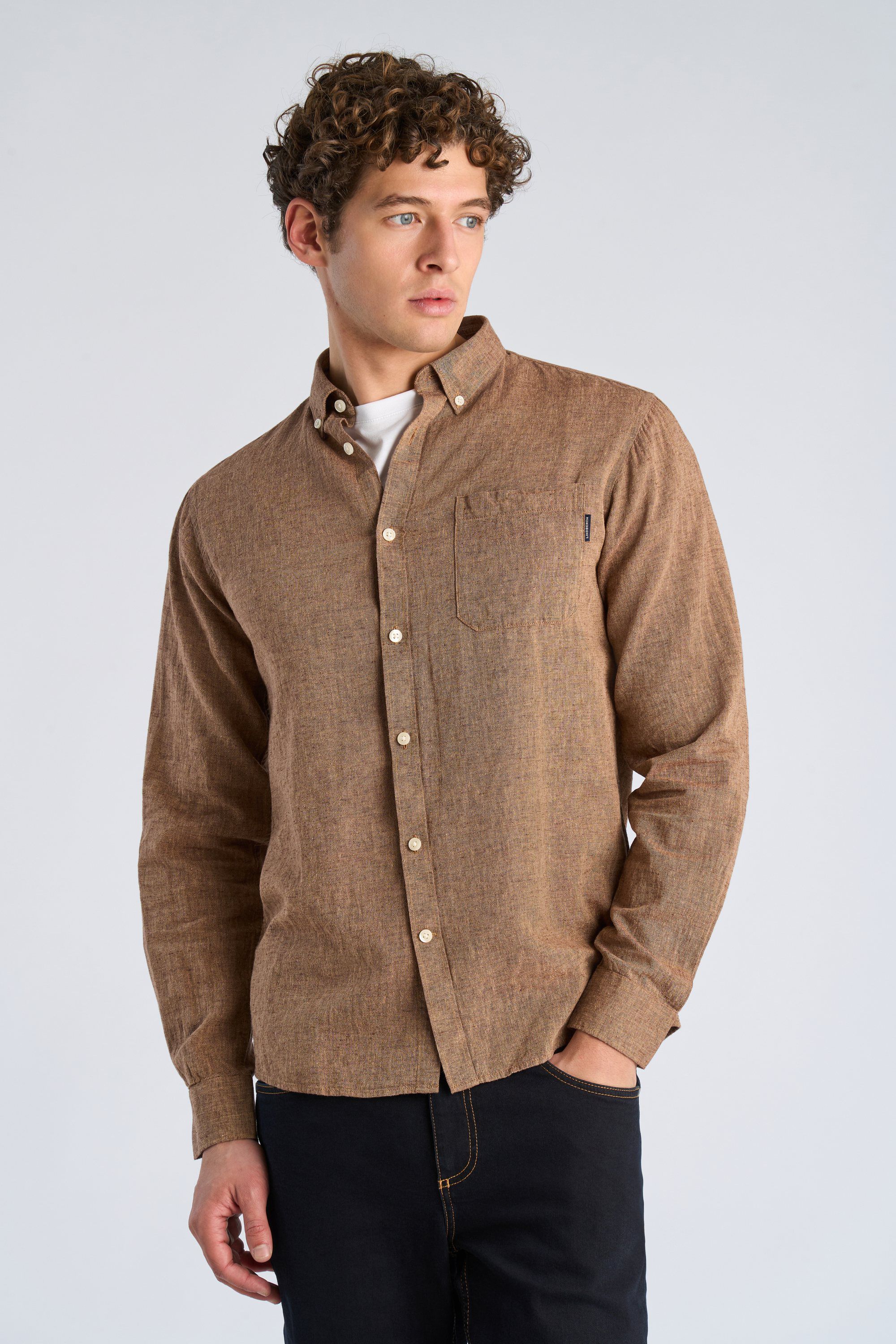 Cotton/linen shirt L/S