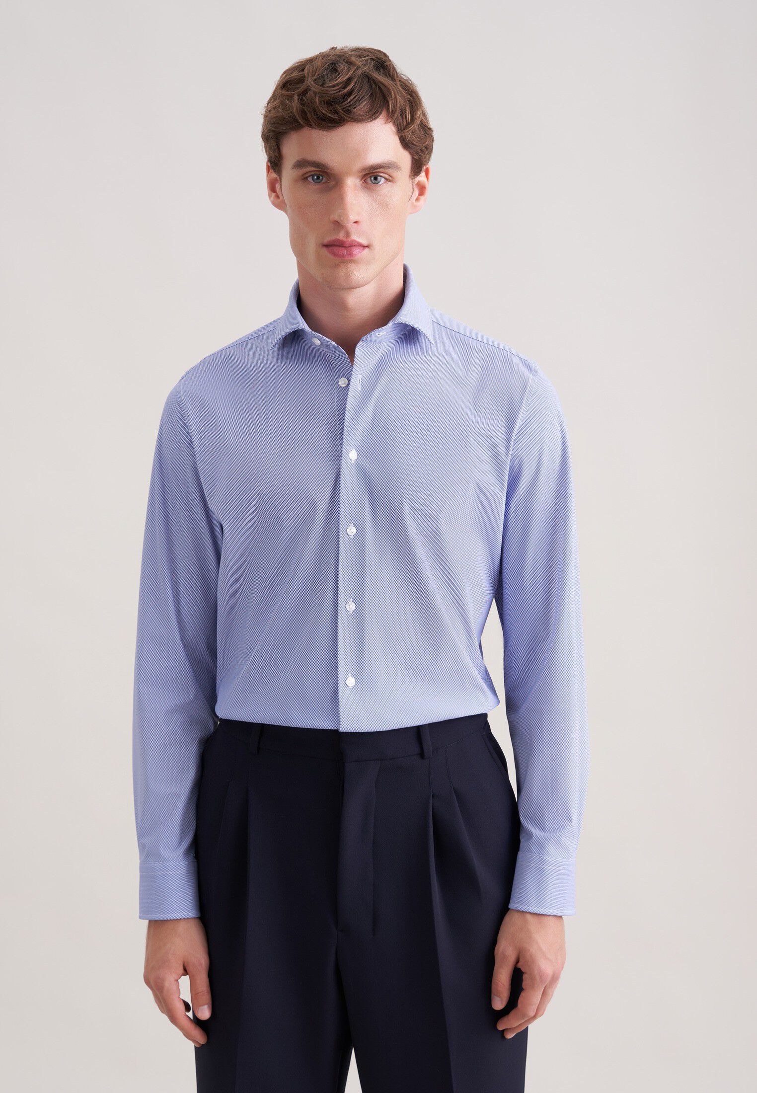 Performance shirt Slim 1/1 Kent-Collar Print