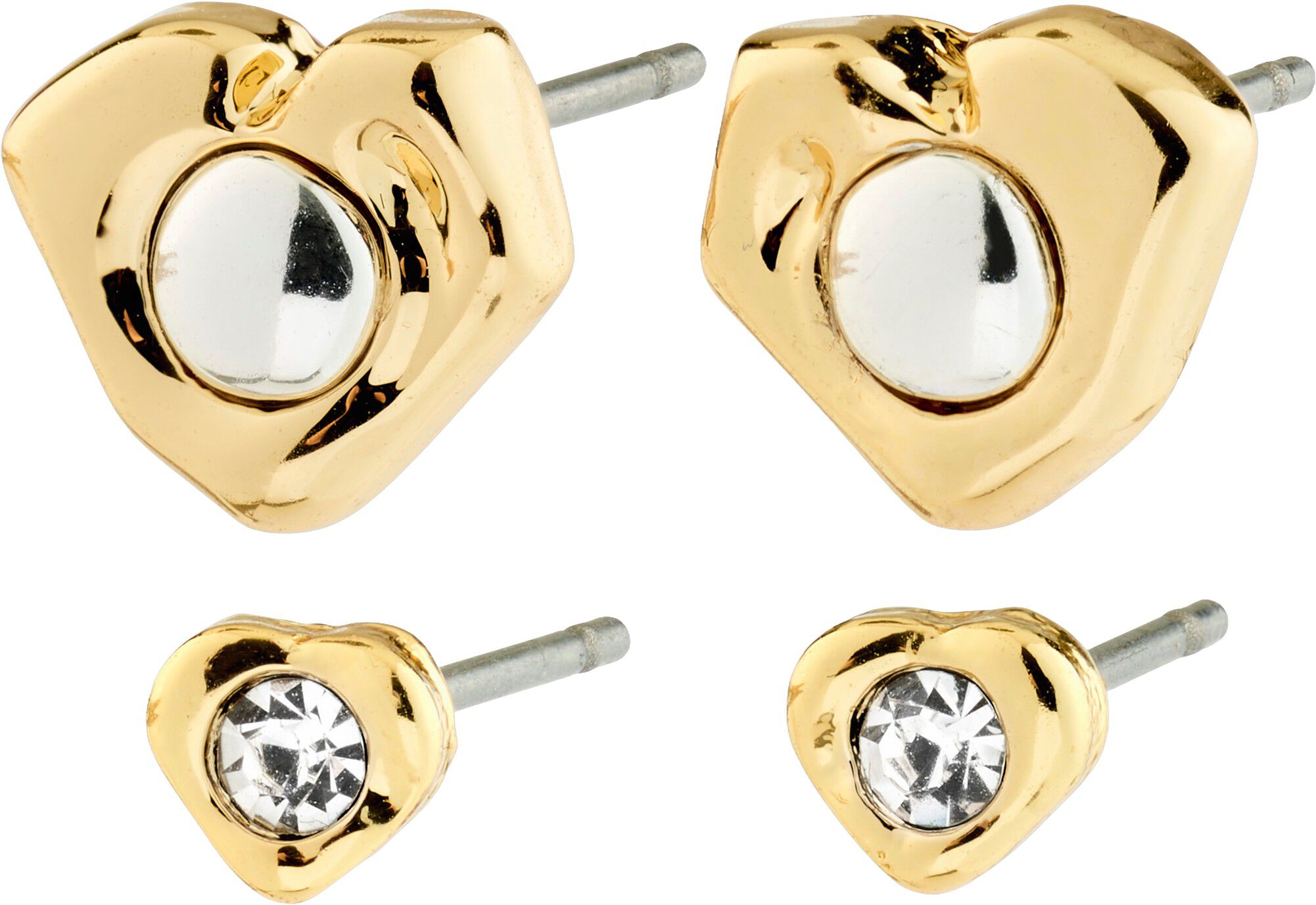 NOVA earrings 2-in-1 set, gold-plated