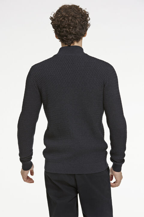 Zip through structure cardigan