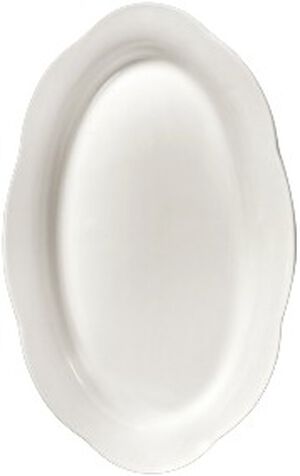 HIGH OVAL PLATE M WHITE SILHOUETTE