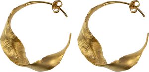 Small twisted leaf earrings