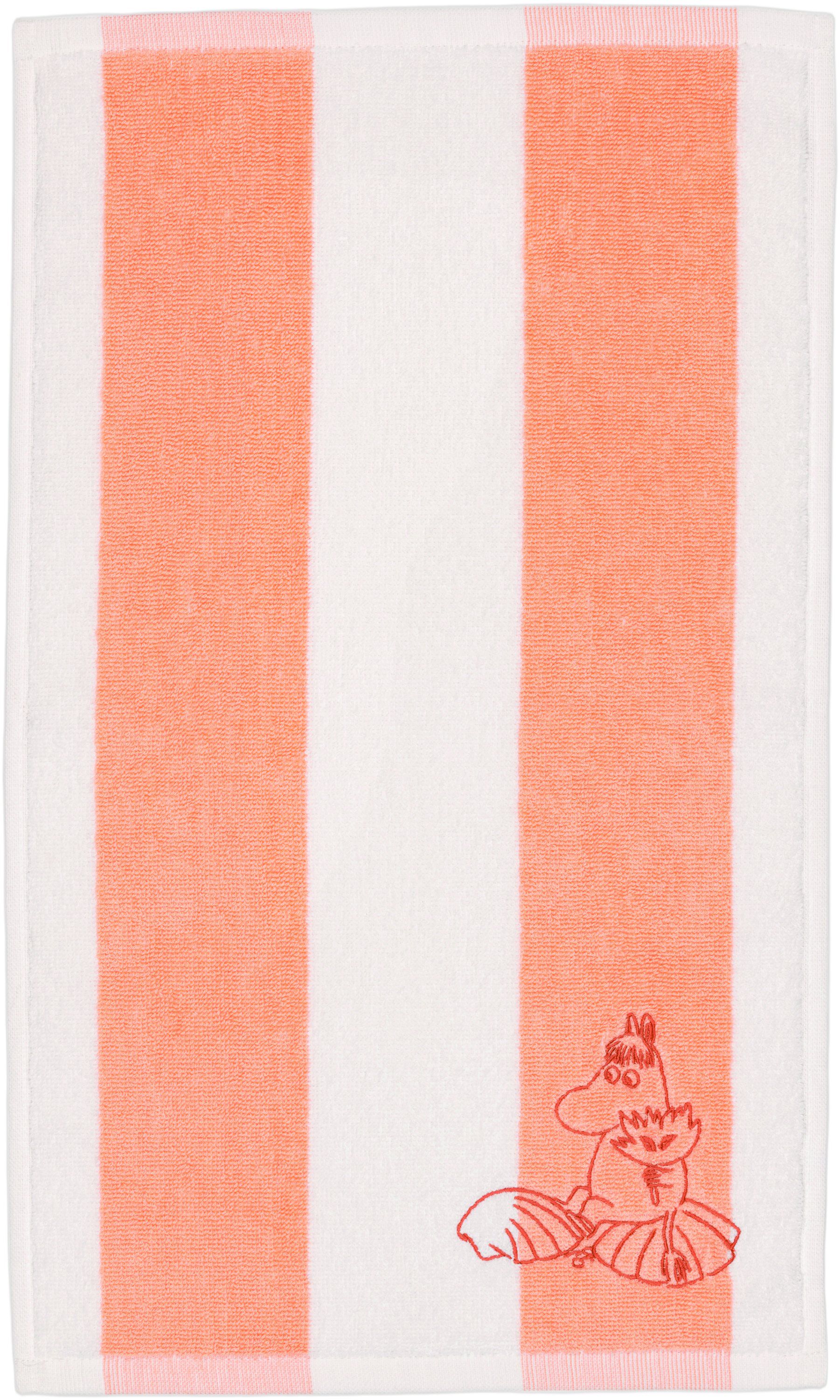 Moomin Arabia 30X50cm h&aring;ndkl&aelig;de Snorkfr&oslash;ken ferskenstribet GOTS