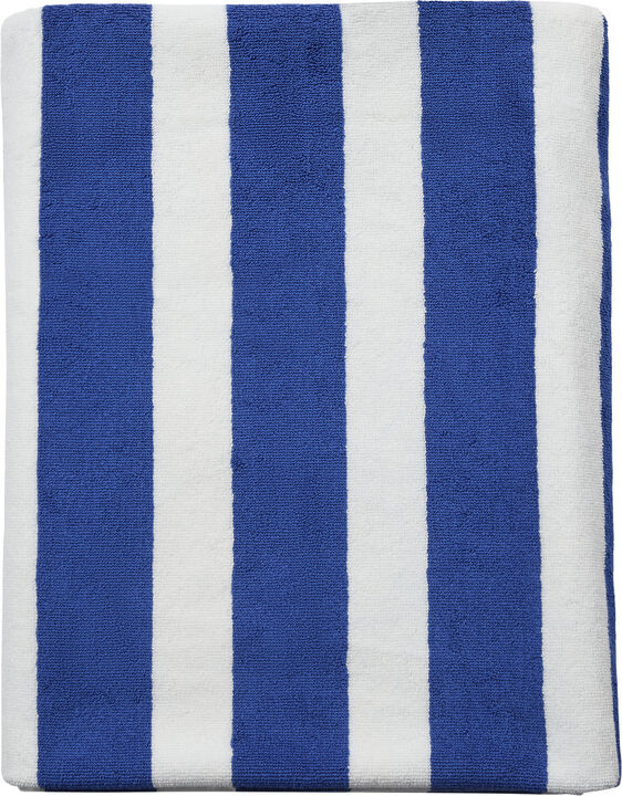 Beach towel 100x180 olympian blue/star white stripe GOTS
