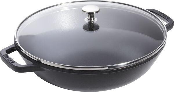 Wok med glaslåg 30 cm