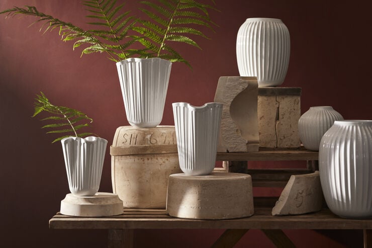 Hammershøi Unfold Vase H20. 5 cm hvid