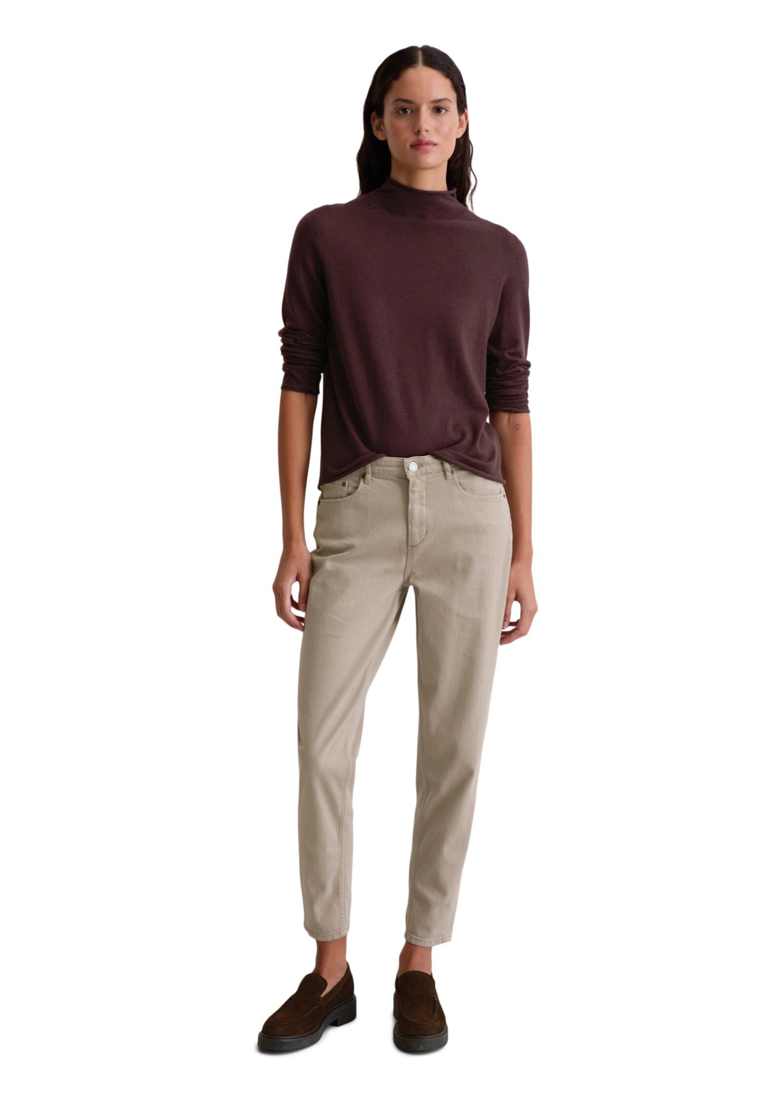 Pullover, longsleeve, stand-up coll