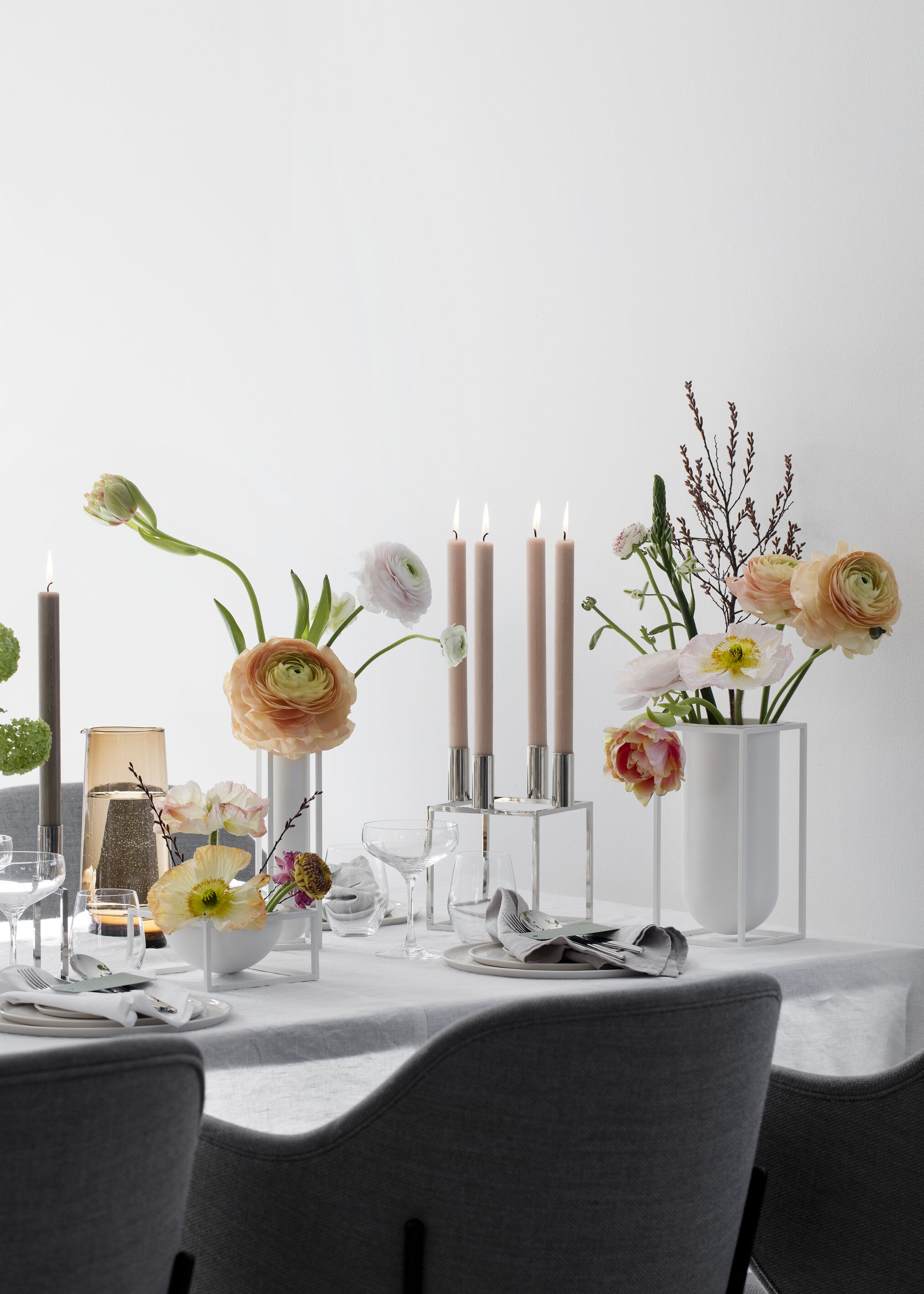 Kubus 4, Candle Holder, Nickel-Plat