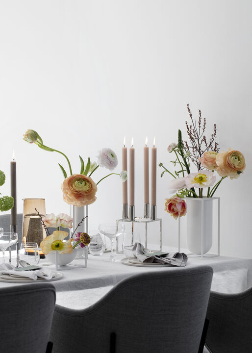 Kubus 4, Candle Holder, Nickel-Plat