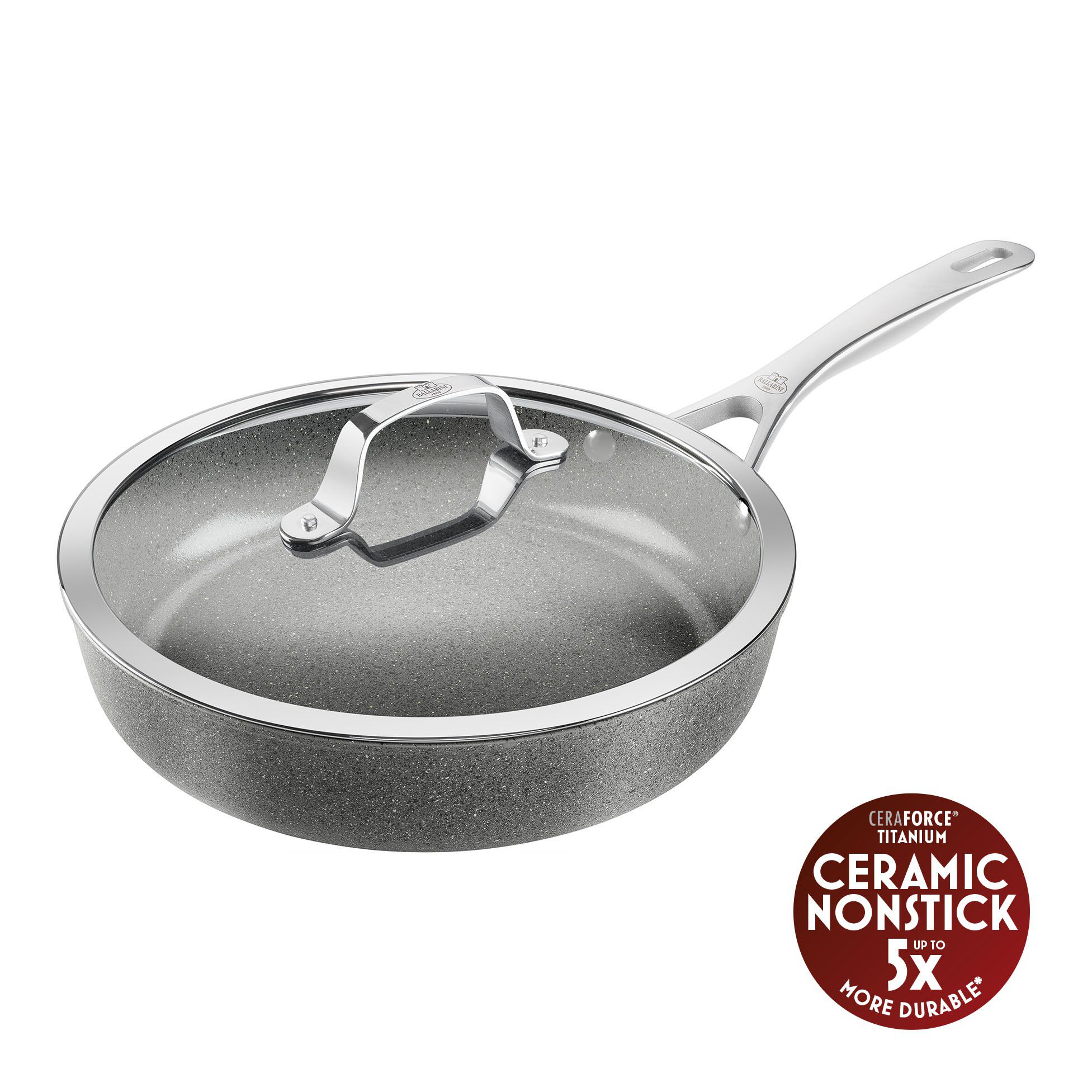 Salina Ceramic Sautepande Med l&aring;g, 28 cm, Aluminium, Titaniu