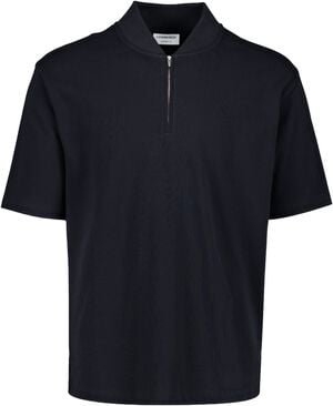 Pique S/S shirt bomber collar