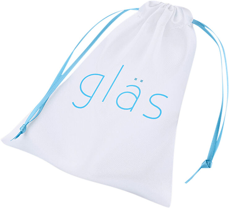 GLAS - RECHARGEABLE REMOTE CONTROLLED VIBRATING BEADED BUTTP