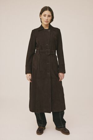 Esi 8 Trench coat - 100% Lamb suede LWG