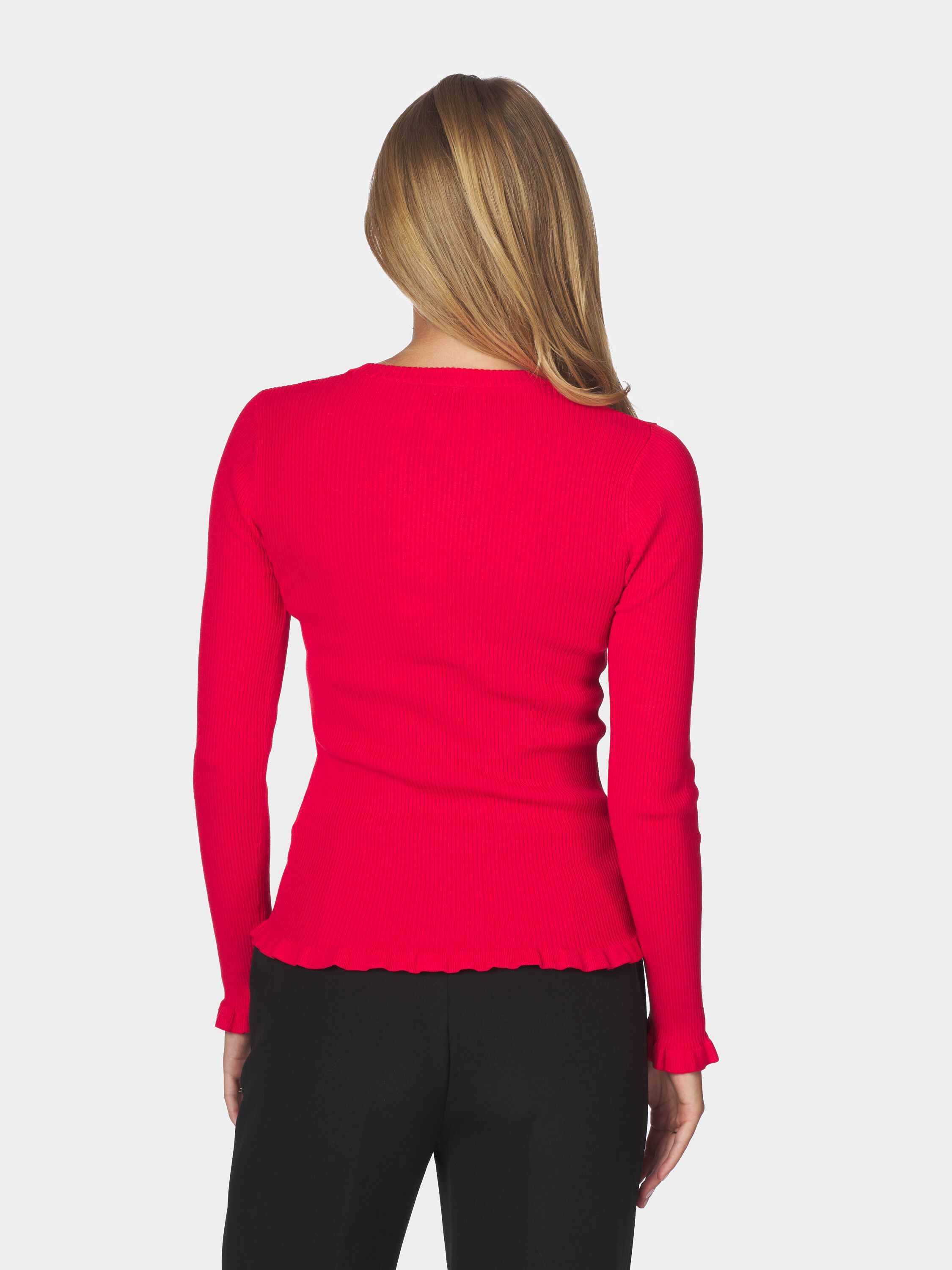 Nelle solid strikkebluse