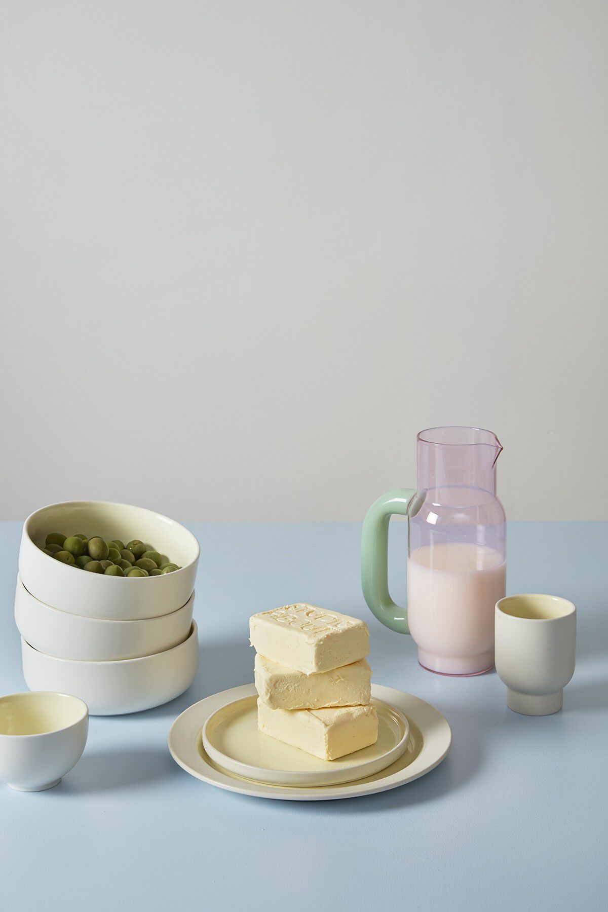 PITCHER, ROSE/MILKY JADE