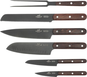 Knivsett Phenix 6 deler Svart/Tre