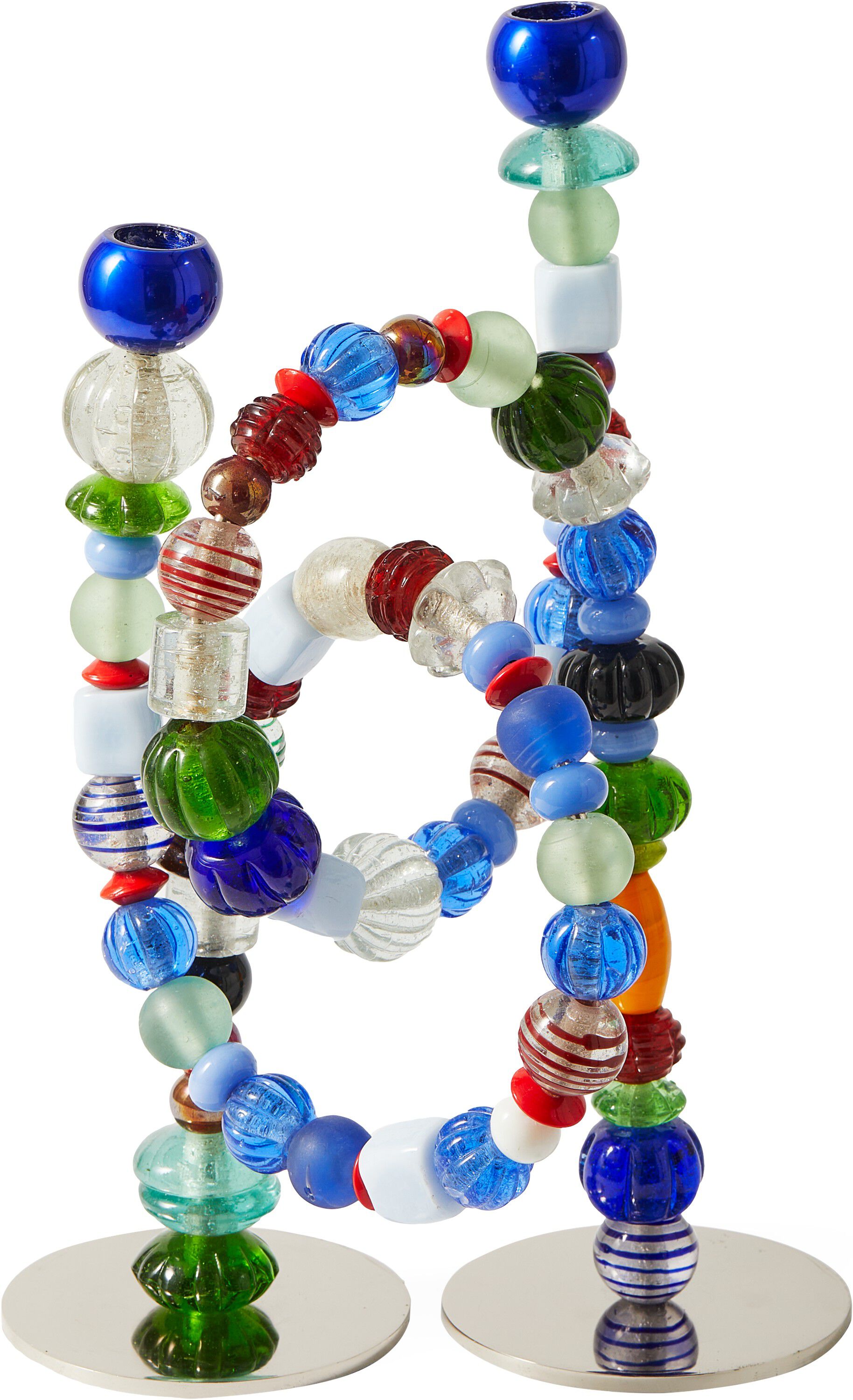 candle holder beads multi-color