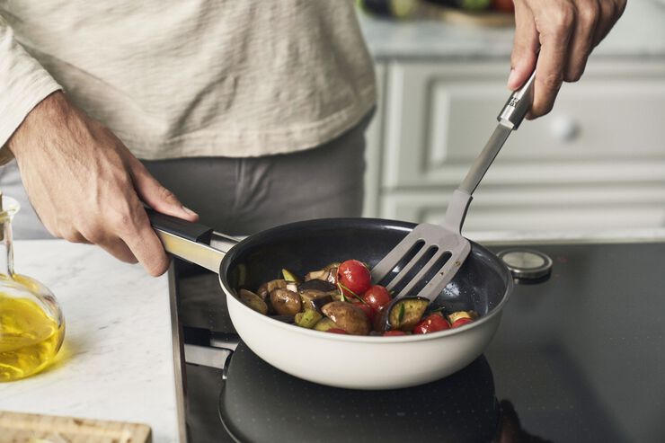 Stegepande, 28 cm, 18/10 rustfrit stål, Keramisk belægning